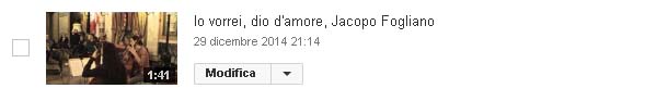 J. Fogliano, Io vorrei, dio d'amore