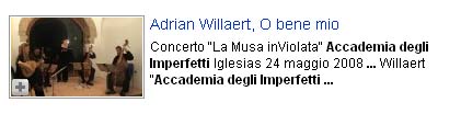 Willaert, 'O bene mio'