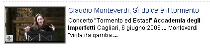 Monteverdi, 'S dolce  il tormento'